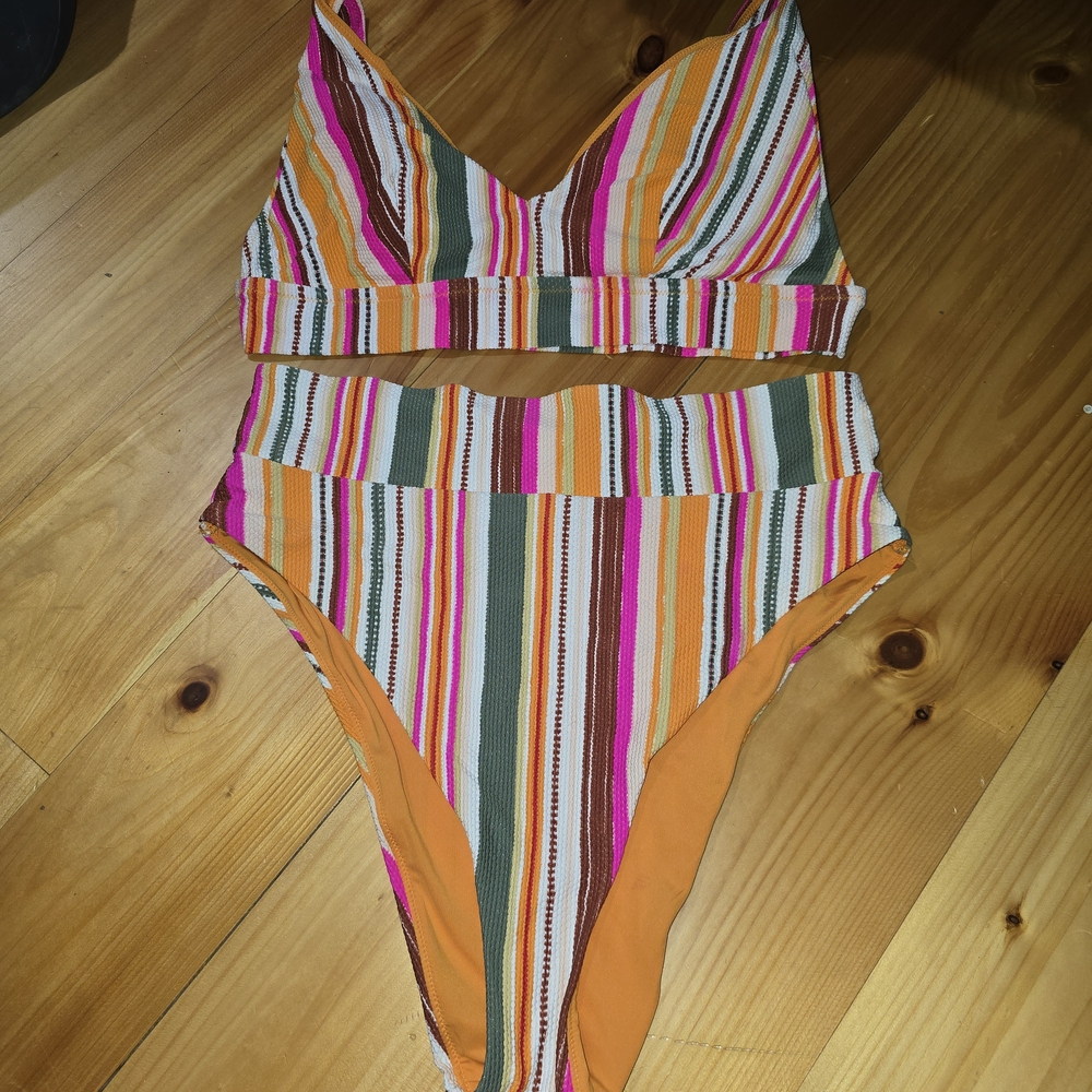 Aerie Multicolor Striped Bikini